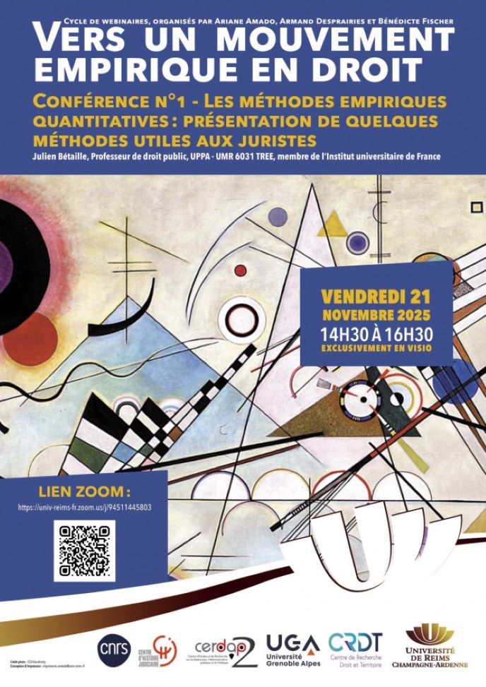 Cycle de Webinaires sur le thème "Vers un mouvement empirique en droit"