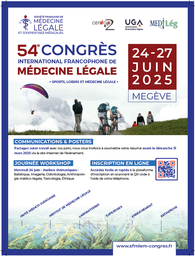 54ème Congrès International Francophone de Médecine Légale