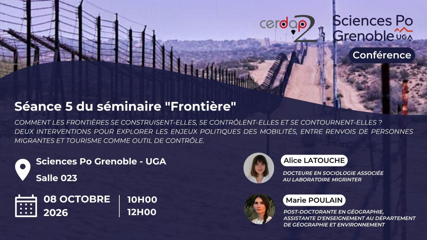 Séminaire "Frontière" le 8 Octobre 2026 !